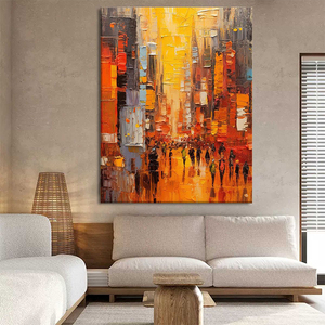 Pintura al Óleo <span class=keywords><strong>de</strong></span> Paisaje <span class=keywords><strong>de</strong></span> Casas Rurales Modernas y Sencillas <span class=keywords><strong>de</strong></span> Alta Calidad, Paisaje <span class=keywords><strong>de</strong></span> Gran Aldea - Product Image 3