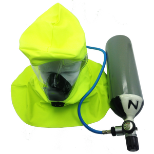 ชุดอุปกรณ์ช่วยหายใจฉุกเฉินมีฮู้ดสีเหลืองเรืองแสงอุปกรณ์ช่วยดับเพลิง scba ได้รับการรับรอง CE - Product Image 2