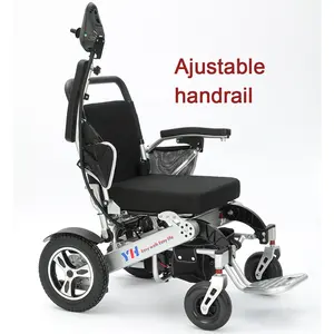 Full Automatic Folding Electric Wheelchair Aluminum Brush Motor 250w*2 Power Wheel Chair With Lithium Battery