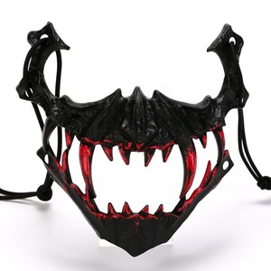 หน้ากากพลาสติกครึ่งหน้าฮาโลวีนสำหรับงานเทศกาลปาร์ตี้คอสเพลย์ - Product Image 6