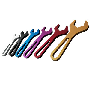 Haofa Aluminum Wrench Single End Metric <b>Smooth</b> Jaw Anodizing Polishing Industrial Grade Oil Pipe Connector <b>Tool</b> - Product Image 1
