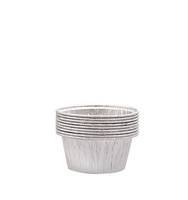 Barquettes à tarte rondes en aluminium avec couvercle en PP, jetables, capacité 120 ml, moulage en pâte à papier