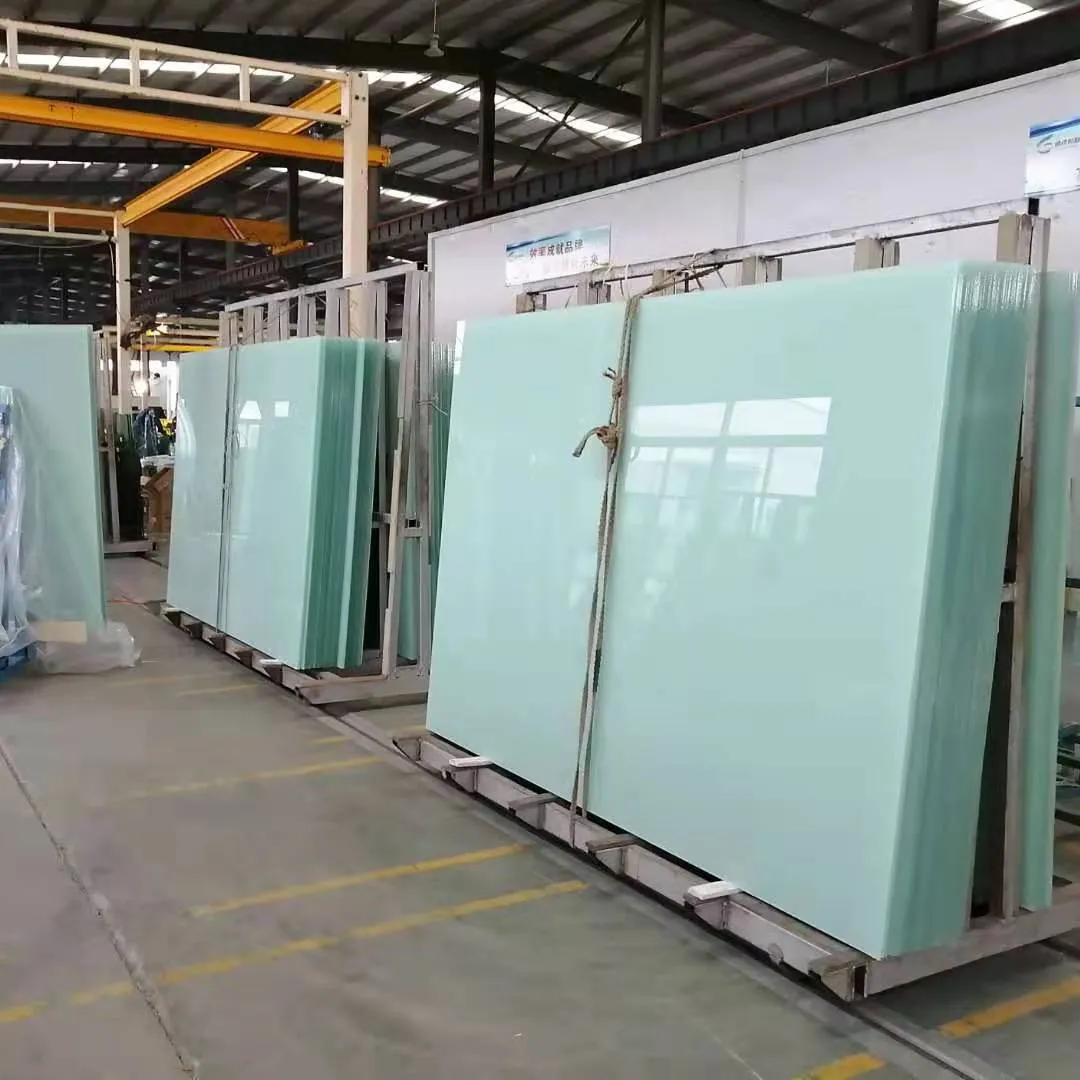6.38 translucent white clear cut to size laminated glass