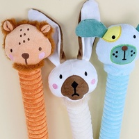 Jouet en peluche pour chien en forme d'éléphant et de girafe, écologique et luxueux, avec corde en coton, jouet interactif qui couine, pour un usage quotidien