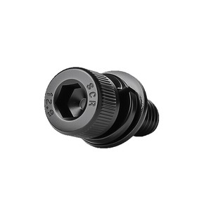 Internal Hex Socket Head Cap <b>Screw</b> 12.9 Grade With Spring And <b>Flat</b> Washers Blackened Metric High Strength DIN912 - Product Image 4