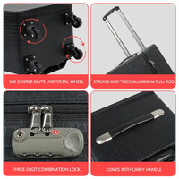 Haute qualité PU cuir bijoux cas Stock exposition vente Cassette embarquement chariot pour bijoux stockage Collection valise