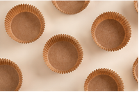 Moules à muffins jetables YuanTong en papier de pâte de bois naturelle laminé PET de qualité alimentaire pour four et friteuse à air, 2 tailles, 300 pièces