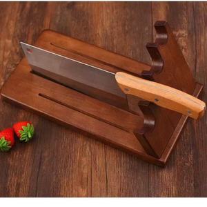 Bloc à couteaux en bois massif, support de rangement pour couteaux de cuisine, pour utilisation sur table, design durable - Product Image 4