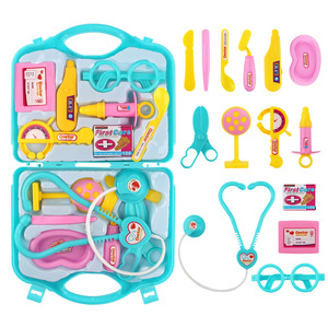 Ensemble de 15 jouets de jeu de rôle pour enfants, <span class=keywords><strong>valise</strong></span> portable de docteur/infirmière, armoire à médicaments, jouets de jeu de docteur - Product Image 2