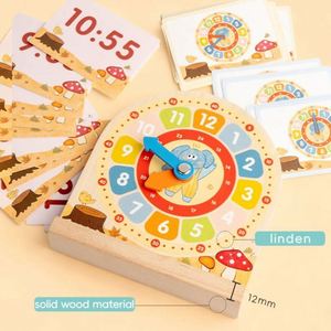 Aprende a Ver las Horas: Reloj Educativo de Madera para Niños Pequeños y de Jardín de Infancia - Product Image 2