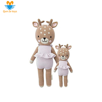Jouet en peluche tricoté sur mesure, renne de Noël, cadeau pour enfants, super doux et kawaii, animaux en peluche tricotés, poupées