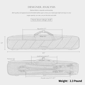 Free sample <b>Pool</b> <b>Cue</b> Case, <b>Pool</b> Stick Case 4x5 with Multiple Pockets Holds 4 Butts 5 Shafts, Soft Padded Sturdy <b>Pool</b> <b>Cue</b> Bag - Product Image 3