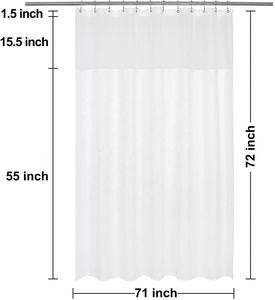 Rideaux <span class=keywords><strong>de</strong></span> <span class=keywords><strong>douche</strong></span> imperméables <span class=keywords><strong>en</strong></span> tissu gaufré <span class=keywords><strong>de</strong></span> luxe CF avec doublure <span class=keywords><strong>en</strong></span> polyester amovible hydrofuge - Product Image 5