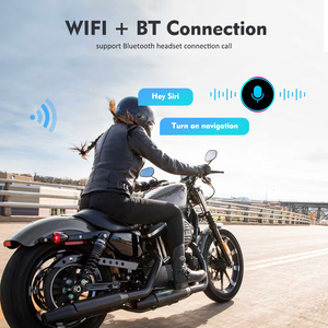 7 "IPS màn hình cảm ứng xách tay không dây Carplay & Android tự động cho xe máy ipx66 không thấm nước, máy ảnh kép ghi âm - Product Image 6