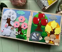 Livre d'activités éducatif personnalisé en feutre pour bébé, livre silencieux