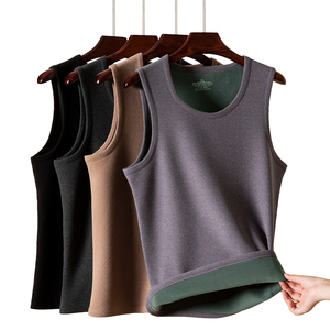 Chaleco grueso y cálido para hombre con camiseta sin mangas en el interior, camisetas básicas para otoño e invierno, ropa deportiva y fitness - Product Image 1
