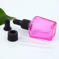 Logo personnalisé carré huile essentielle pipette compte-gouttes 30ml/50ml/100ml bouteilles en verre givrage sérigraphie parfum carton fourni