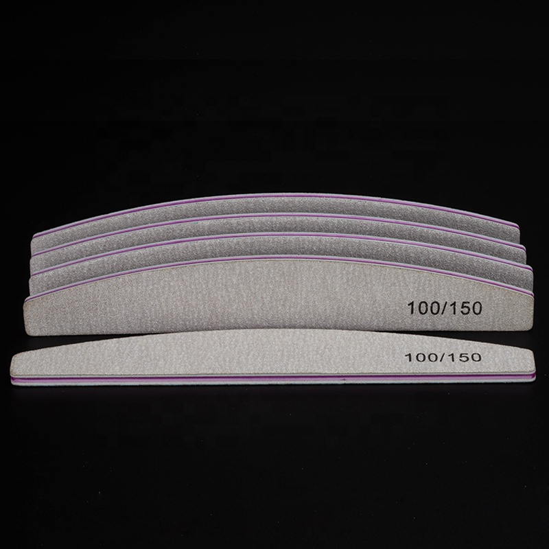 Профессиональная белая половинчатая моющаяся эмалевая доска с логотипом на заказ, бриллиантовая пилка для ногтей, профессиональная 80/80 100/180