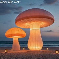 Champignons LED gonflables de style fantastique pour décor de jardin et accessoires de scène Décoration de champignon lumineuse personnalisée pour festivals et événements