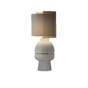 Lampe de table avec base en béton et abat-jour en métal, ampoule LED E26 220V, commande par interrupteur pour chambre ou bureau - Product Image 5