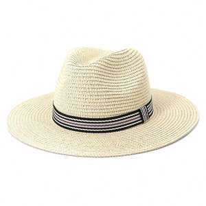 หมวกปีกกว้างสำหรับเดินทางช่วงฤดูร้อน รุ่น J354 หมวกปานามา หมวกฟางกันแดด หมวกทรงทริลบี้ หมวกแจ๊ส หมวกเฟโดรา - Product Image 2