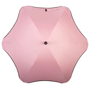 Parapluie inversé à 6 baleines, tissu pongé imperméable avec pointe arrondie, impression promotionnelle pour événements urbains et cadeaux - Product Image 5