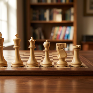 Best Selling Pioneer Customizable Handmade <b>Wooden</b> <b>Chess</b> <b>Set</b> with Attractive Cardboard Box for Children's Play - Product Image 4
