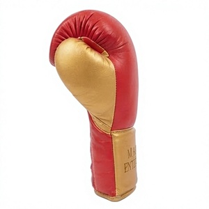 Guantes de Boxeo Rojos de Cuero para Entrenamiento de Artes Marciales, con Logotipo Personalizado, Equipo de Boxeo - Product Image 4