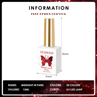 Vendeeni Nouvelle collection de vernis gel pailleté rouge 20 couleurs TPO HEMA FREE OEM Personnalisé 15ml Vernis gel rouge Vernis gel pailleté