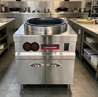 Four à induction rotatif automatique robuste pour la cuisson des pains frits, idéal pour les stations de cuisson en cuisine ouverte d'hôtel