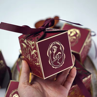 Petites dragées en chocolat de mariage personnalisées de luxe Boîtes de bonbons Cadeau sucré Boîtes en papier Emballage pour invités