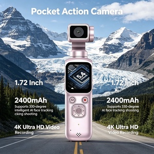 Caméra de poche 4K pour vlogging, caméscope numérique portable avec stabilisateur, 31 filtres, mode beauté pour <span class=keywords><strong>YouTube</strong></span> Live et vlogs de voyage - Product Image 1