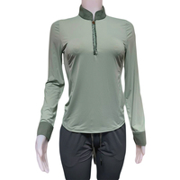 Vêtements d'équitation pour femmes, hauts à manches longues, coupe ajustée, respirants, séchage rapide, anti-UV, sous-vêtements d'équitation, vente en gros, haute qualité