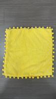 Housses de coussin en stock, rayures verticales en velours coupé, 250 GSM, 100 % polyester, 6 couleurs et 3 tailles