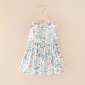 Vêtements d'été pour fillettes, robes mignonnes à imprimé floral, vêtements décontractés en coton pour enfants, prix de gros d'usine - Product Image 3