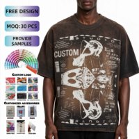 T-shirt formel vintage tricoté sur mesure pour homme, 100 % coton épais, teint en pièce, impression DTG, petite série, manches courtes