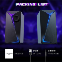Haut-parleurs d'ordinateur de jeu audio alimentés par ordinateur portable multimédia de bureau USB 2.0 pour PC