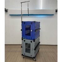 2025 Grand transporteur de luxe pour chien en aluminium massif inoxydable, pliable, avec ventilation renforcée, cage robuste et plateau en plastique