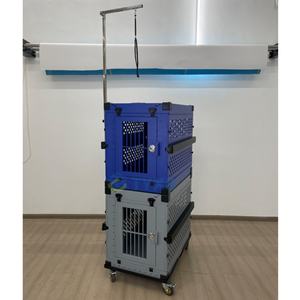 2025 Stainless Large Luxury Aviation Aluminum Dog Transport <b>Crate</b> Foldable with Thickened Ventilation Firm Cage with Wheels - Product Image 2