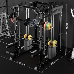 Équipement de fitness à domicile unisexe, rack de squat multifonctionnel, machine Smith en acier, entraîneur multi-stations pour les jambes et les épaules A6050 - Product Image 3