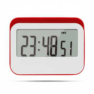 Minuteur de cuisine numérique intelligent, écran LCD tactile, design carré en plastique, fonctionnement facile, rappel de temps programmé, horloge de table décorative - Product Image 1
