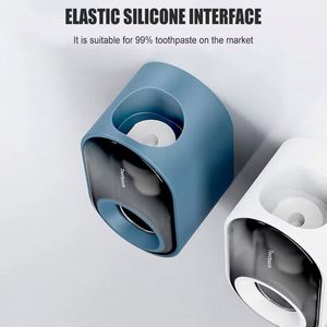 Automatic Wall-Mounted PC Toothpaste Dispenser Lazy Punch-Free <b>Toothbrush</b> <b>Holder</b> Waterproof Easy Install Bathroom Accessories - Product Image 5