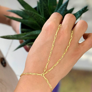 Anillo <span class=keywords><strong>de</strong></span> cadena con clip, cadena <span class=keywords><strong>de</strong></span> dedo, anillo <span class=keywords><strong>de</strong></span> joyería <span class=keywords><strong>de</strong></span> acero inoxidable, pulsera, cadena <span class=keywords><strong>de</strong></span> <span class=keywords><strong>mano</strong></span>, joyería <span class=keywords><strong>de</strong></span> dedo que no se deslustra <span class=keywords><strong>para</strong></span> <span class=keywords><strong>mujer</strong></span> - Product Image 3