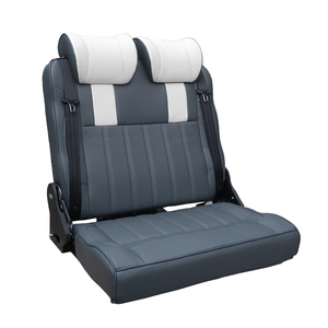 Asientos plegables SpaceSaver para furgonetas con cinturones de seguridad integrados de 3 puntos, piezas de asiento de cuero para furgonetas camper y vehículos recreativos. - Product Image 1