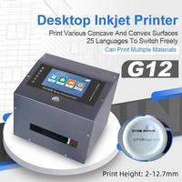 Impresora de Inyección de Tinta Estática de 12.7mm para Codificación de Códigos de Lote Industriales, Impresora de Escritorio Automática para Fechas de Caducidad