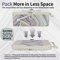 Lot de 4 cubes de rangement de voyage personnalisables avec fermeture éclair pour une compression optimale, adaptés aux bagages 40 % plus volumineux