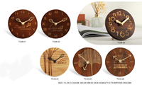 Horloge en bois gravée au laser avec chiffres romains pour la maison, le bureau ou la table – Cadeau idéal