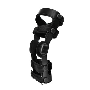 Attelle de genou stabilisatrice AULEX noire gauche BL-42017 en alliage de titane, dispositif médical pour la rééducation des jambes - Product Image 1