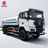 Camion-citerne tout-terrain Shacman 6*6 pour zones minières, camion de pulvérisation d'eau avec moteur de 400 CV