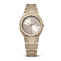 Montre-bracelet de luxe à quartz pour femme, plaquée or, élégante, prix de gros, fabrication 2025, vente chaude
